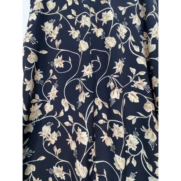 Rampage Womens Maxi Sheath Dress Sze 11 Black Floral Sleeveless Chic Summer Slit - Picture 15 of 16